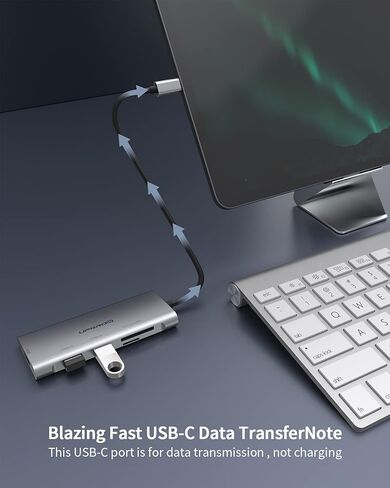 موزع USB C، محول USB C 5 في 1، مع 4K USB C الى HDMI وقارئ بطاقات SD وmicroSD ومنفذي USB 3.0 لماك بوك برو 2020/2019/2018 وايباد برو 2020/2019 وبكسل بوك واكس بي اس وغيرها in Kuwait