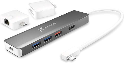 j5create 9 in 1 USB-C Hub- SuperSpeed+ Gen 2 Type C Adapter w/Ethernet, microSD/SD 4.0, 4K HDMI, USB-C 3.1 Gen2 Port, PD 100W for MacBook Pro/Air, XPS, Chromebook, and Other USB C Windows Laptops in Saudi Arabia