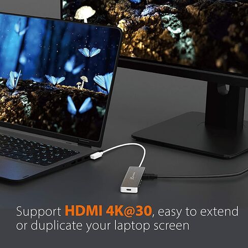 j5create 9 in 1 USB-C Hub- SuperSpeed+ Gen 2 Type C Adapter w/Ethernet, microSD/SD 4.0, 4K HDMI, USB-C 3.1 Gen2 Port, PD 100W for MacBook Pro/Air, XPS, Chromebook, and Other USB C Windows Laptops in Saudi Arabia