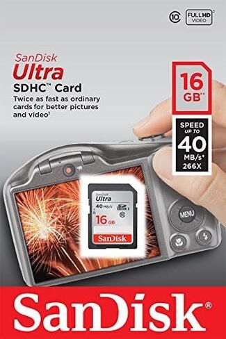 SanDisk 8 فائق SDHC من الفئة 10 بسعة 32 جيجابايت لما يصل إلى 40 ميجابايت/ثانية [أحدث إصدار] 16GB in Saudi Arabia