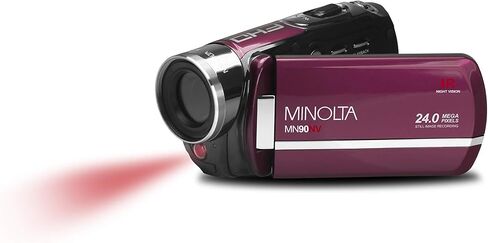 Minolta MN90NV-M MN90NV Full HD 1080p IR Night Vision Camcorder (Maroon) in Saudi Arabia