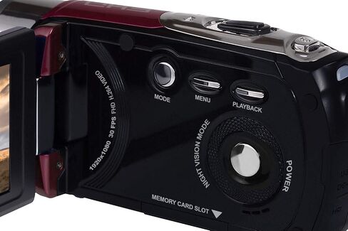 Minolta MN90NV-M MN90NV Full HD 1080p IR Night Vision Camcorder (Maroon) in Saudi Arabia