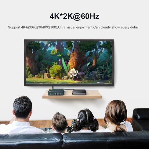 منفذ KVM Switch HDMI 2، دقة UHD 4K@60 هرتز YUV4:4:4 متوافق مع الأسفل، 4 USB2.0، يدعم الطابعات وأجهزة USB الأخرى، مفتاح واحد للتبديل، مع جميع الكابلات المطلوبة... (2X1 4k@60 هرتز) in Kuwait