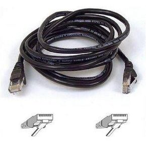 Belkin A3L791-18IN-BLK 18-Inch CAT 5E RJ-45 Male to RJ-45 Male Patch Cable (Black) in Saudi Arabia