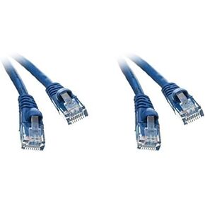 3 Pack, Cat5e Ethernet Patch Cable, Snagless/Molded Boot, 35 Feet, Blue (CNE504624)