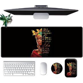 Large Mouse Pad Set, Desk Mat + Elbow Rest Pad + Coaster, Easy Typing Pain Relief, Ergonomic Arm Rest Pad with Memory Foam, Extended Desk Pad Anti-Slip Rubber Base for Office Home, Pink Ghostface