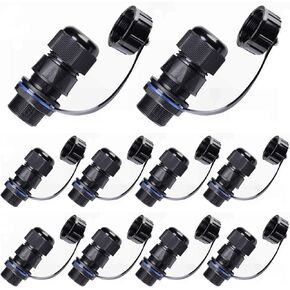 ANMBEST 10 قطعة لوحة تركيب RJ45 موصل مقاوم للماء Cat5/5e/6 إيثرنت LAN كابل مقرنة مع غطاء مقاوم للماء/الغبار للشبكة الخارجية in Saudi Arabia