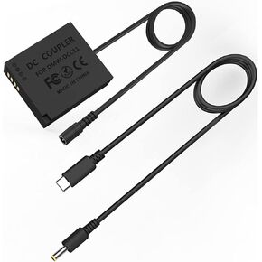 HY1C DMW-DCC11 DC المقرنة BLG10 الدمية بطارية USB كابل عدة استبدال DMW-AC8 AC10 محول الطاقة AC لباناسونيك Lumix DMC-GX7 GX85 GX80 GF3 GF5 GF6 GX9 ZS60 ZS70 ZS80 ZS100 ZS110 TZ100 كاميرات. in Kuwait