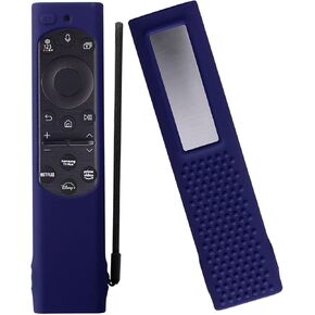 Compatible with Samsung Smart TV Remote 2022 BN59 Remote with Solar Panels Silicone Cover, Anti-Fall Shockproof Silicone Protective case with Lanyard(Black) in Kuwait