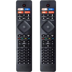 2 Pack NH800UP RF402A-V14 IR Remote Control Replacement for Philips Android 4K Ultra HD Smart LED TV (No Voice) 43PFL5766/F7 50PFL5704/F7 55PFL5604/F7 55PFL5704/F7 65PFL5504/F7 65PFL5704/F7 75PFL5704 in Kuwait