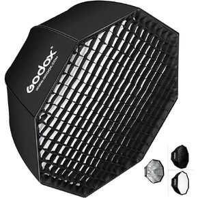 Godox SB-UE 37.5 بوصة/95 سم سوفت بوكس ​​مظلة مثمنة بوينز، عاكس سوفت بوكس ​​مع شبكة قرص العسل لفلاش التصوير الفوتوغرافي، ستوديو سبيد لايت in Kuwait