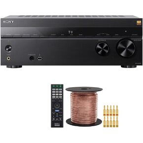 جهاز استقبال Sony STR-AN1000 7.2 قناة 8K Av مع دولبي أتموس، حزمة DTS:X مع مجموعة ملحقات سلك مكبر الصوت (عنصران) in Saudi Arabia