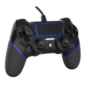 GAMFAMI Wired Controller Gamepad for Ps4 Dual Vibration Shock Joystick Gamepad for PS4/PS4 Slim/PS4 Pro and PC (Black Blue)… in Kuwait