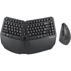 Perixx PERIDUO-413B US, Wired USB Ergonomic Compact Split Keyboard and Vertical Mouse - Bundle with a 6-Button Ergonomic Vertical Mouse - Black - US English in Saudi Arabia