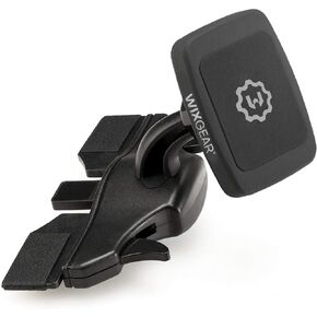 حامل WizGear Cd Mount، حامل حامل مغناطيسي للسيارة، للهواتف المحمولة والأجهزة اللوحية الصغيرة بتقنية سريع القفل السريع، [يناسب معظم فتحات سي دي السيارات] in Kuwait