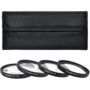 Acuvar Close-up Filter Kit 40.5mm +1/+2/+4/+10 Lens Set Filters for Digital Cameras and DSLR Cameras, Macro Lens Kit for Canon, Nikon, Sony, FujiFilm, Olympus, Pentax, Sigma, Tamron Digital Cameras