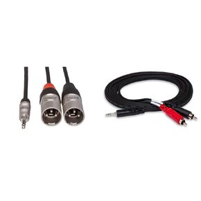 Hosa HMX-010Y 3.5 mm TRS to Dual XLR Pro Stereo Breakout Cable, 10 Feet