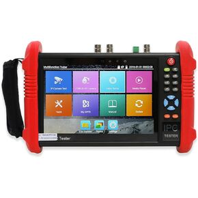 Wsdcam 7 Inch All in One IPS Touch Screen IP Camera Tester Security CCTV Tester Monitor with SDI/TVI/AHD/CVI/POE/4K H.265/1080p HDMI in&Out/RJ45-TDR/Firmware Update Upgraded 9800ADHS-Plus in Kuwait