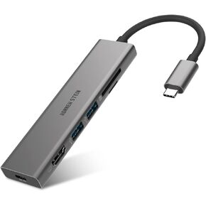 موزع USB C من KONNEK STEIN، منفذ USB C 7 في 1 إلى 4k أو 2K HDMI، فتحة SD Micro SD 2.0، 3 منافذ USB A، منفذ شحن من النوع C لتوصيل الطاقة، محطة إرساء MacBook Pro XPS المزيد من أجهزة النوع C in Kuwait