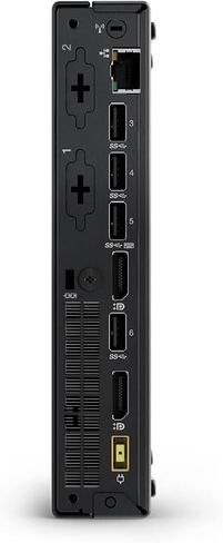 Lenovo ThinkCentre Business Mini Desktop, AMD-Dual Core Processor, 4GB RAM, 256GB SSD, Display Ports, RJ45, Wired Mouse, No Wi-Fi, Windows 10 Pro, Black in Saudi Arabia