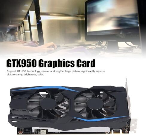 بطاقة رسومات جي تي اكس 950 من في بيست لايف، 2GB 128bit GDDR5 DVI، DP، بطاقة رسومات للالعاب HDMI، مروحة تبريد مزدوجة، PCI Express 3.0×16، 1114MHz 6612MHz in Kuwait