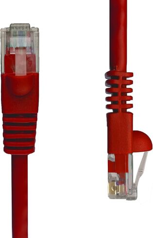 NTW 25' Cat5e Snagless Unshielded (UTP) RJ45 Ethernet Network Patch Cable - Red - 345-U5E-025RD in Saudi Arabia