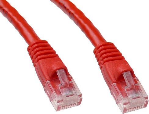 NTW 25' Cat5e Snagless Unshielded (UTP) RJ45 Ethernet Network Patch Cable - Red - 345-U5E-025RD in Saudi Arabia