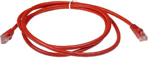NTW 25' Cat5e Snagless Unshielded (UTP) RJ45 Ethernet Network Patch Cable - Red - 345-U5E-025RD in Saudi Arabia