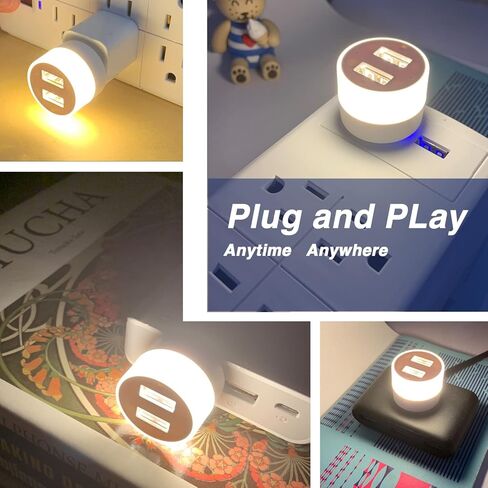 مصباح صغير USB LED مصباح ZLMHONE Mini 2 USB شاحن محول للهاتف ، iPad ، الكمبيوتر اللوحي ، مصباح USB محمول ضوء ليلي متوافق مع بنك الطاقة ، الكمبيوتر المحمول ، الكمبيوتر المحمول ، مصباح القراءة in Kuwait