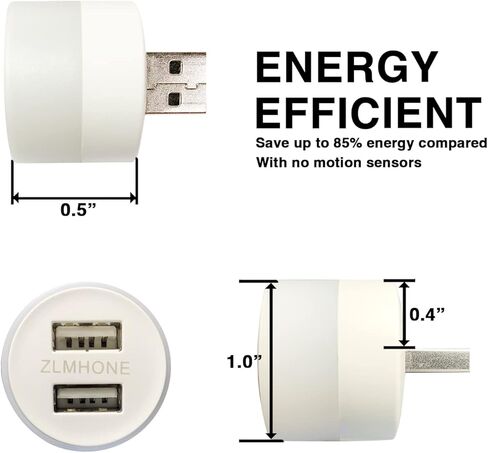 مصباح صغير USB LED مصباح ZLMHONE Mini 2 USB شاحن محول للهاتف ، iPad ، الكمبيوتر اللوحي ، مصباح USB محمول ضوء ليلي متوافق مع بنك الطاقة ، الكمبيوتر المحمول ، الكمبيوتر المحمول ، مصباح القراءة in Kuwait