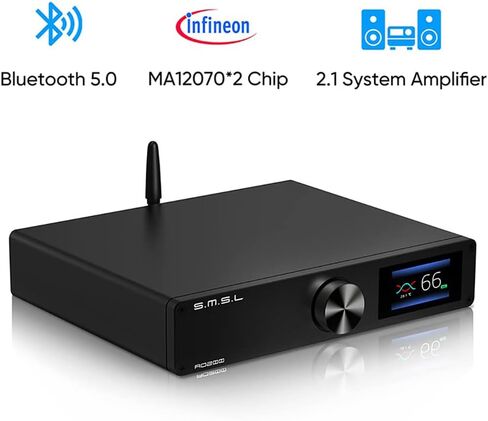SMSL AO200 مضخم الطاقة الرقمي MA12070×2 رقاقة 150 وات × 150 وات USB/XLR/RCA مدخل 2 قناة HiFi سطح المكتب مع جهاز تحكم عن بعد لمضخم الصوت/مكبر الصوت السلبي in Kuwait