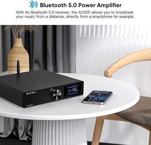 SMSL AO200 مضخم الطاقة الرقمي MA12070×2 رقاقة 150 وات × 150 وات USB/XLR/RCA مدخل 2 قناة HiFi سطح المكتب مع جهاز تحكم عن بعد لمضخم الصوت/مكبر الصوت السلبي in Kuwait