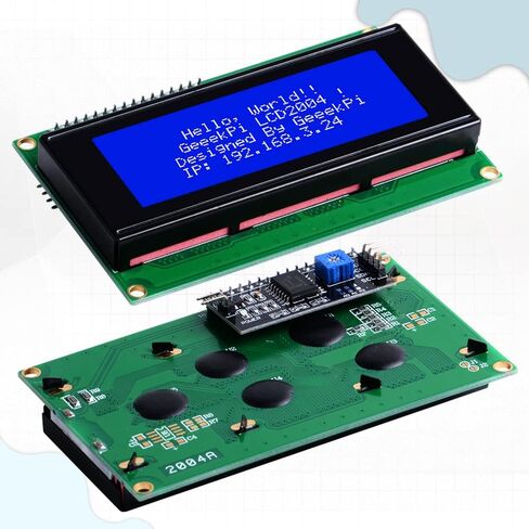 جيكبي وحدة LCD 2004 مع محول واجهة I2C باضاءة خلفية زرقاء 2004 20x4 LCD درع لرازبري باي اردوينو اونو in Kuwait