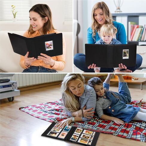 360 Pockets Photo Album for Fujifilm Instax Mini Camera, Polaroid Camera, for Fujifilm Instax Mini 11 12 9 40 Evo Liplay 8 7+ Instant Camera, Photo Album for Polaroid Kodak HP Zink 2x3" Photo(Black) in Kuwait