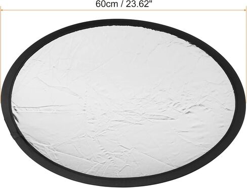 PATIKIL 12" Photography Light Reflector, Nylon Double Sided Diffuser Panel for Studio Photo, Silver/White in Saudi Arabia