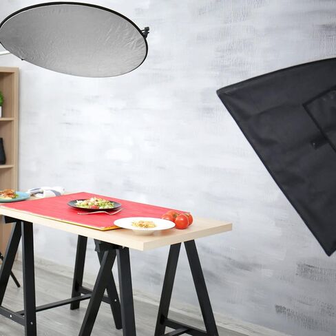 PATIKIL 12" Photography Light Reflector, Nylon Double Sided Diffuser Panel for Studio Photo, Silver/White in Saudi Arabia