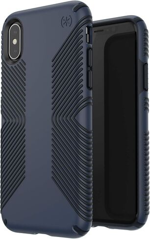 منتجات سبيك، حافظة Presidio Grip لهاتف iPhone Xs/iPhone X، باللون الأزرق الكسوف/الكربون الأسود in Saudi Arabia