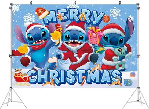 غرزة عيد الميلاد عيد ميلاد خلفية 5x3ft غرزة عيد الميلاد موضوع خلفية راية لاستحمام الطفل عيد الميلاد حفلة خلفية ديكور جدار المنزل in Kuwait