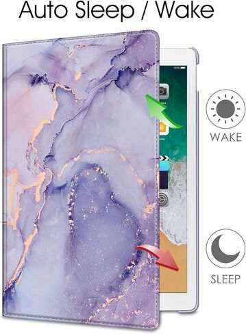 حافظة Fintie دوارة لجهاز iPad Pro مقاس 12.9 بوصة 2017/2015 (الطراز القديم، الجيل الثاني والأول)، غطاء خلفي واقٍ بحامل دوار 360 درجة، يدعم الاستيقاظ/النوم التلقائي، أسود in Saudi Arabia