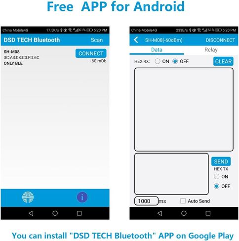 DSD TECH DSD TECH HM-10 Master and Slave Bluetooth 4.0 LE وحدة iBeacon متوافقة مع iPhone وiPad مع 4 كابل Dupont PIN لـ Arduino in Saudi Arabia
