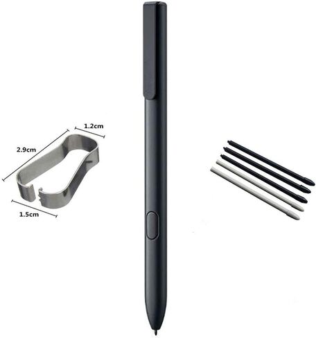 قلم FORERUNER Galaxy Tab S3 S، قلم ستايلس تاتش S لسامسونج جالاكسي تاب S3 SM-T820 T835 T825 نصائح الضمان استبدال / سنون (أسود) in Kuwait