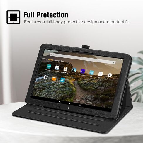 Fintie Case for All-New Amazon Fire HD 10 and 10 Plus Tablet (13th/11th Generation, 2023/2021 Release) 10.1" - [Multi-Angle] Stand Cover with Pocket Auto Wake/Sleep, Turquoise in Saudi Arabia