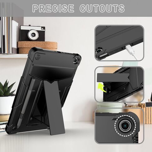 حافظة Elitegadget لهاتف Amazon Fire Max 11 (الجيل الثالث عشر، إصدار 2023) - غطاء حماية هجين عالي التحمل مع مسند + 1 واقي شاشة وقلم عشوائي (كاندي/وردي) in Kuwait