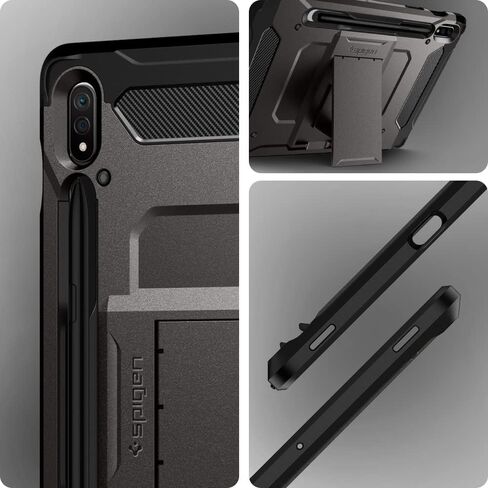 Spigen Tough Armor Pro مصمم لحافظة Galaxy Tab S8 (2022) / حافظة Galaxy Tab S7 (2020) مع حامل قلم S - جونميتال in Saudi Arabia