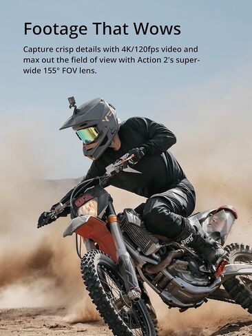 مجموعة الطاقة DJI Action 2 - كاميرا الحركة مع وحدة تمديد البطارية، والملحقات المغناطيسية، والثبات، وكاميرا محمولة in Saudi Arabia