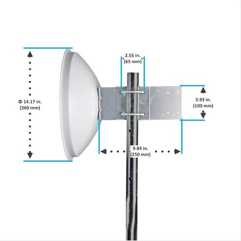 FMUSER 5.8G Parabolic Dish Antenna, Gain of up to 23dBi Allows for Longer Transmission Distance and More Stable Bandwidth, Suitable for Wireless Bridge,WiFi routers,Modem,Encoder,Decoder, Gateway in Kuwait