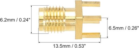 MECCANIXITY 10pcs SMA Female PCB RF Coaxial Adapter 50 Ohm Gold Plated for PCB Antenna, Ground Transmission System in Saudi Arabia