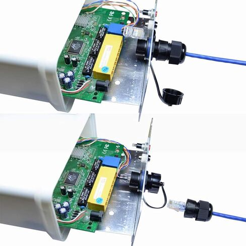 ANMBEST 10 قطعة لوحة تركيب RJ45 موصل مقاوم للماء Cat5/5e/6 إيثرنت LAN كابل مقرنة مع غطاء مقاوم للماء/الغبار للشبكة الخارجية in Saudi Arabia