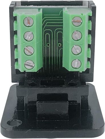 Jienk 5 قطع RJ45 أنثى محول طرفي برغي تثبيت اللوحة، D-Type RJ45 8P8C أنثى إلى 8pin طرفية لوصلة حاجز شبكة Cat5e LAN in Kuwait