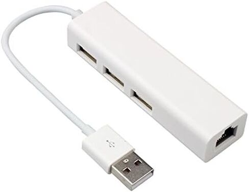 axGear USB to LAN Ethernet RJ45 Network Adapter with 3 Port USB 2.0 HUB Adapter in Saudi Arabia
